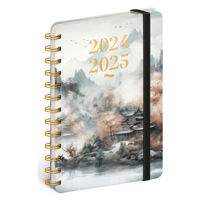 NOTIQUE Spirálový 18měsíční diář Petito – Japonsko 2024/2025, 13 x 18 cm