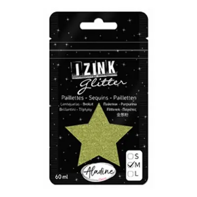 Třpytky IZINK Glitter velikost M - světle zelená, 60 ml, 1. vydání