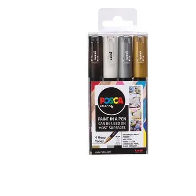 Posca sada popisovačů PC-1M, 0,7 - 1 mm, mix barev (4 ks)