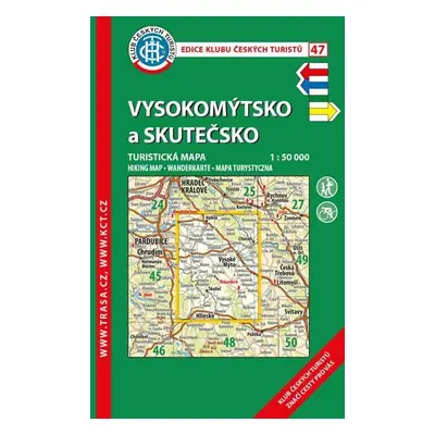 KČT 47 Vysokomýtsko, Skutečsko 1:50 000/turistická mapa