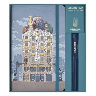 Moleskine Casa Batlló Sada - linkovaný zápisník L a propisovací tužka Kaweco