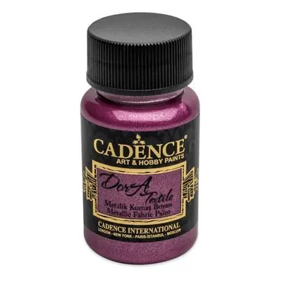 Metalická barva na textil Cadence Dora Textile - cyklaménová / 50 ml