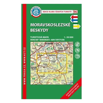 KČT 96 Moravskoslezské Beskydy 1:50T Turistická mapa