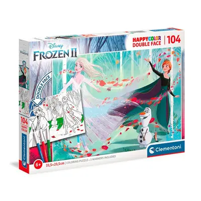 Clementoni Puzzle Double face colouring - Frozen 2, 104 dílků - Clementoni