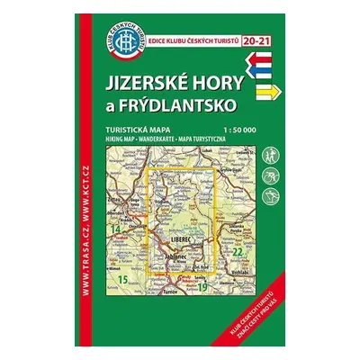 KČT 20-21 Jizerské hory, Frýdlantsko 1:50T Turistická mapa, 8. vydání