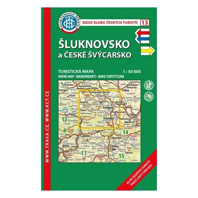 KČT 13 Šluknovsko a České Švýcarsko 1:50 000/turistická mapa