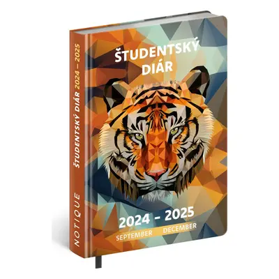 NOTIQUE Študentský diár Tiger (september 2024 – december 2025), 9,8 x 14,5 cm