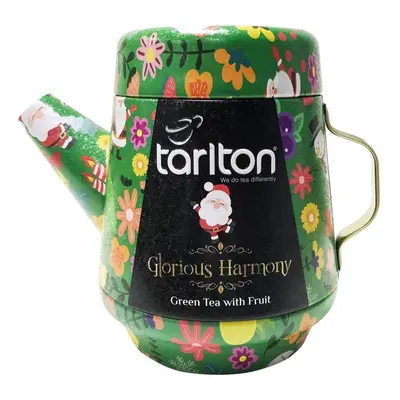 TARLTON Tea Pot Glorious Harmony - sypaný zelený čaj s kousky ovoce v plechové konvičce 100g