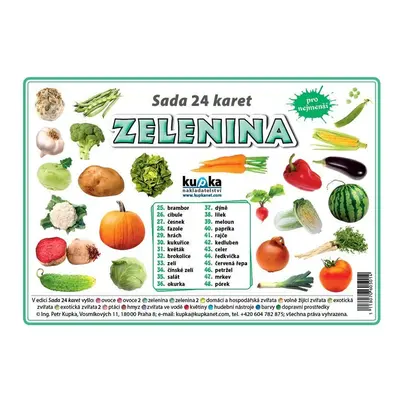 Sada 24 karet - zelenina - Petr Kupka