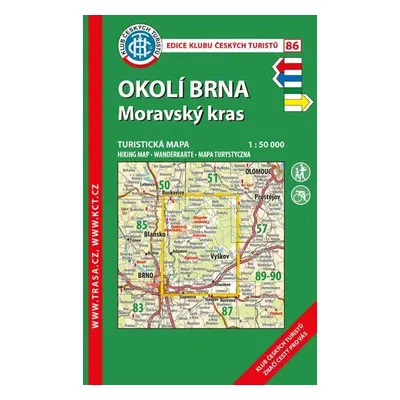 KČT 86 Okolí Brna, Moravský kras 1:50 000/turistická mapa