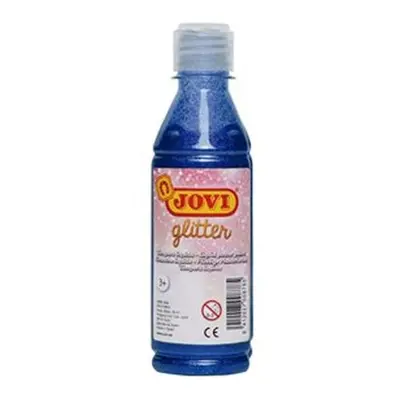 JOVI temperová barva glittrová 250 ml v lahvi modrá