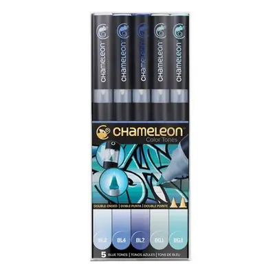 Set Chameleon tónovací fixy, 5ks - modré tóny