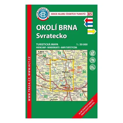 KČT 85 Okolí Brna, Svratecko 1:50 000 / turistická mapa