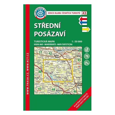 KČT 43 Střední Posázaví 1:50 000 / Turistická mapa, 6. vydání