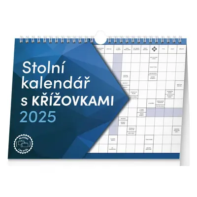 Kalendář 2025 stolní: s křížovkami s háčkem, 30 × 21 cm