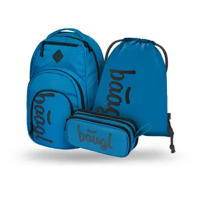 BAAGL 3 SET Coolmate Ocean Blue: batoh, penál, sáček