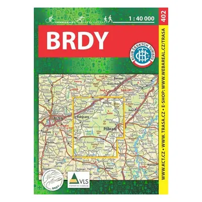 KČT 402 Brdy 1:40 000 Turistická mapa