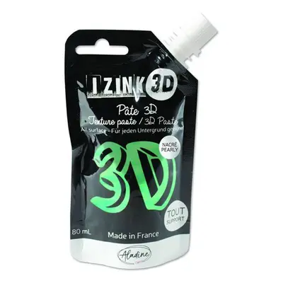 Reliéfní pasta 3D IZINK - agave, perleťová modrozelená, 80 ml