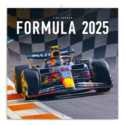 Kalendář 2025 poznámkový: Formule - Jiří Křenek, 30 × 30 cm (západní kalendarium)