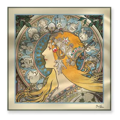 Šátek Alfons Mucha – Zodiak, 70 × 70 cm