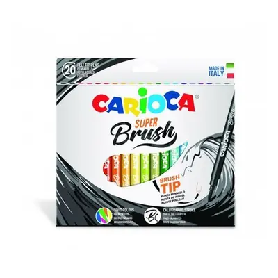 CARIOCA štětcová pera Super Brush 20 ks