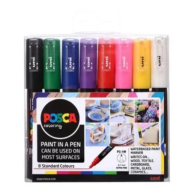 Posca sada popisovačů PC-1M, 0,7 - 1 mm, mix barev (8 ks)