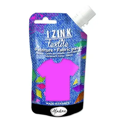 Textilní barva IZINK Textile - zářivě růžová, 80 ml