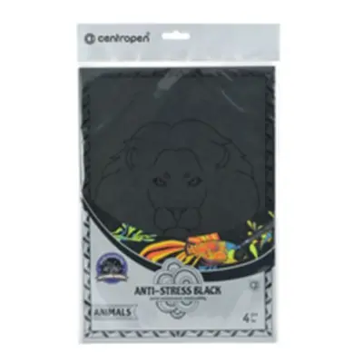 Centropen Antistress omalovánky Animals black 4 ks