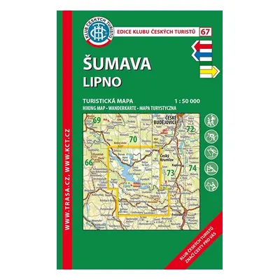 KČT 67 Šumava Lipno 1:50 000 Turistická mapa, 9. vydání