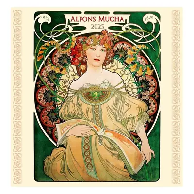 Kalendář 2025 Alfons Mucha, nástěnný, 33 x 33 cm