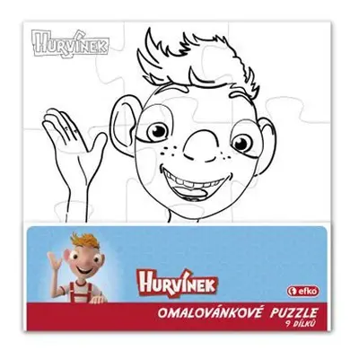 Hurvínek - omalovánkové puzzle 9 dílků/čtverec