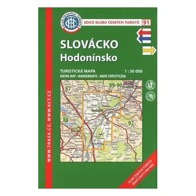 Slovácko, Hodonínsko /KČT 91 1:50T Turistická mapa