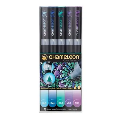 Set Chameleon tónovací fixy, 5ks - studené tóny