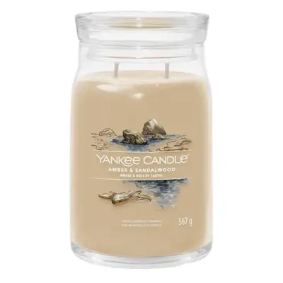 YANKEE CANDLE Amber & Sandalwood svíčka 567g / 2 knoty (Signature velký)