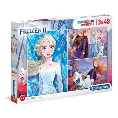 Clementoni Puzzle Supercolor - Frozen II / 3 x 48 dílků - Clementoni