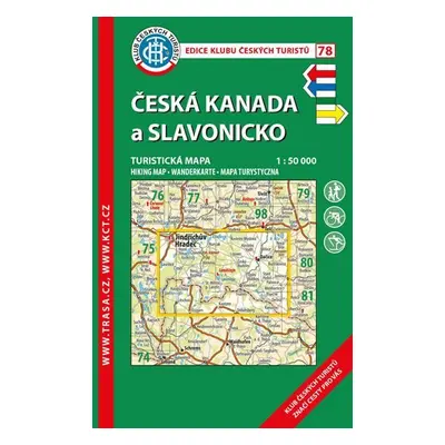 KČT 78 Česká Kanada a Slavonicko 1:50 000/turistická mapa