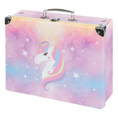 BAAGL Skládací školní kufřík - Rainbow Unicorn s kováním