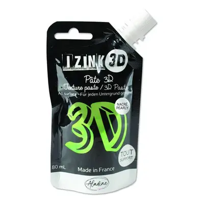 Reliéfní pasta 3D IZINK - cactus, perleťová světle zelená, 80 ml