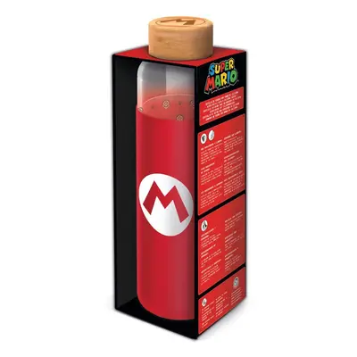 Skleněná láhev na pití s návlekem - Super Mario 585 ml - EPEE