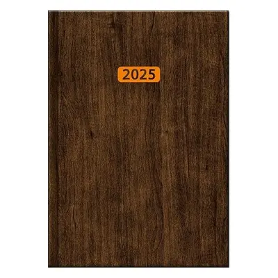 Diář 2025 Wood, týdenní A5