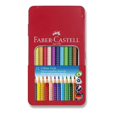 Faber - Castell Pastelky trojhranné Grip 2001 - plechová krabička 12 ks