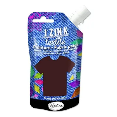 Textilní barva IZINK Textile - hnědá, 80 ml