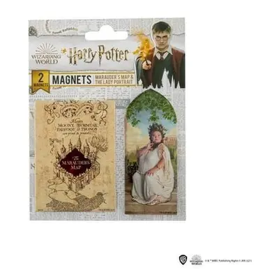 Harry Potter Magnety - Pobertův plánek a Buclatá dáma / Sada 2 ks