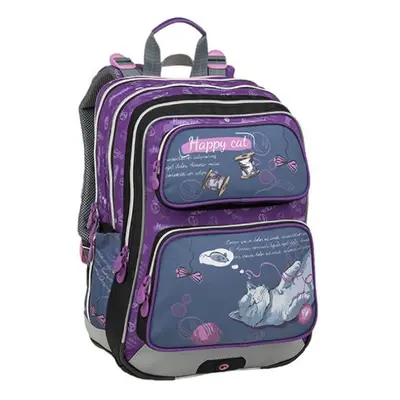 Bagmaster Školní batoh pro prvňáčky GALAXY 9 A GRAY/VIOLET