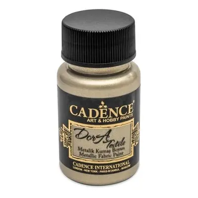 Metalická barva na textil Cadence Dora Textile - platinová / 50 ml