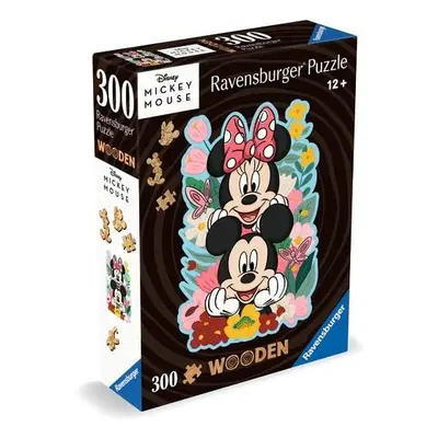 Dřevěné puzzle Disney: Mickey a Minnie 300 dílků