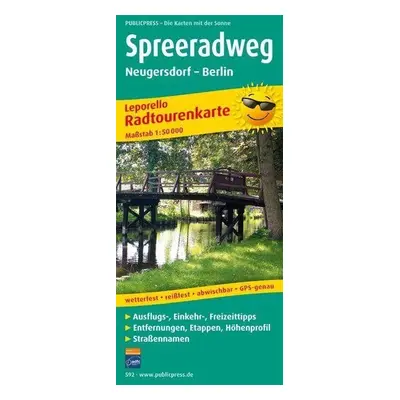 Spreeská cyklostezka, Neugersdorf-Berlín 1:50 000 / cyklistická mapa