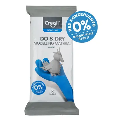 Creall samotvrdnoucí modelovací hmota DO&DRY hypoalergenní, 500 g, šedý cement