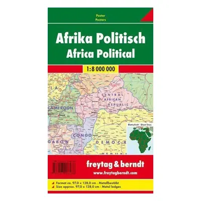 AFR B Afrika 1:8 000 000 / politická nástěnná mapa (lištovaná)