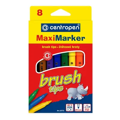 Centropen Značkovač 8773 brush (8 ks)